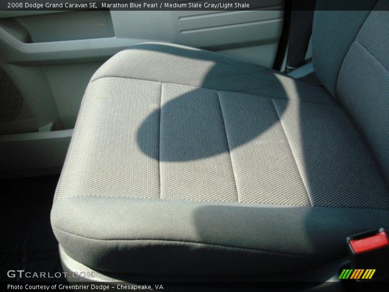 Marathon Blue Pearl / Medium Slate Gray/Light Shale 2008 Dodge Grand Caravan SE
