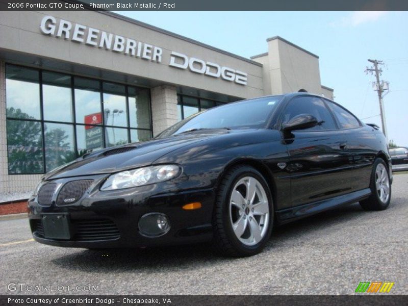 Phantom Black Metallic / Red 2006 Pontiac GTO Coupe