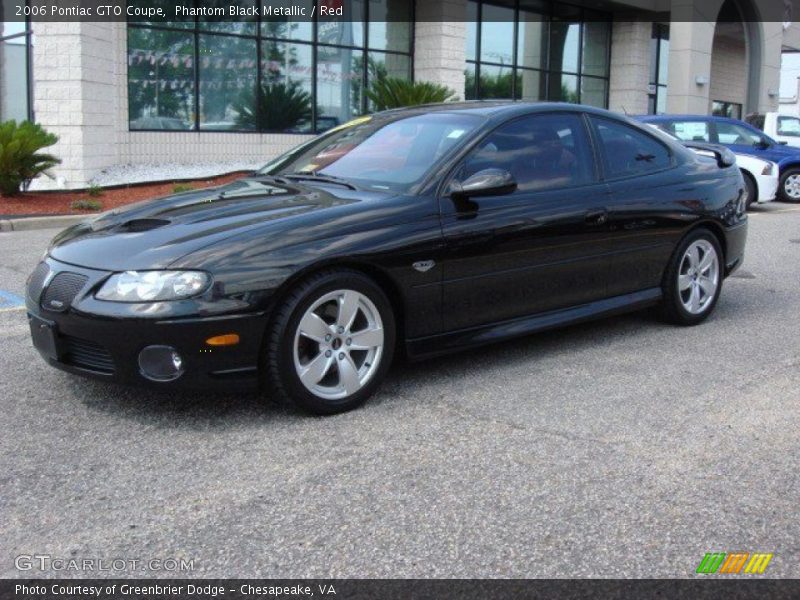 Phantom Black Metallic / Red 2006 Pontiac GTO Coupe
