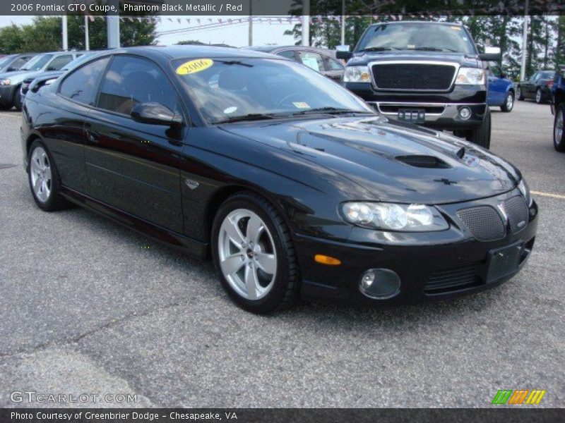 Phantom Black Metallic / Red 2006 Pontiac GTO Coupe