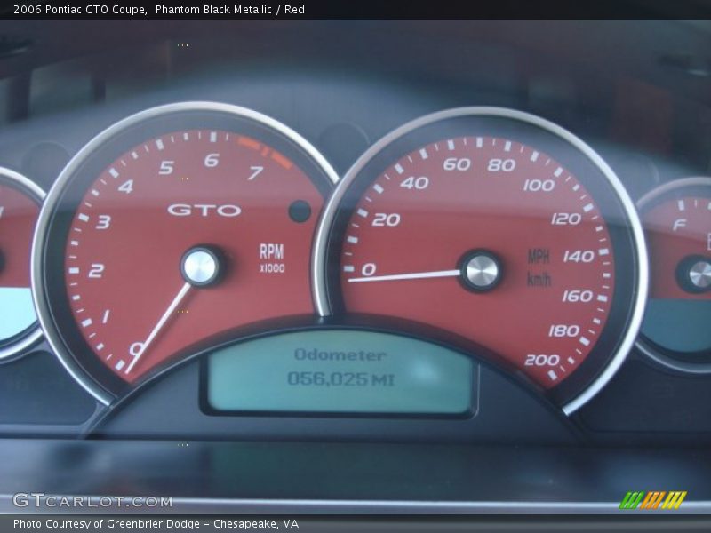 Phantom Black Metallic / Red 2006 Pontiac GTO Coupe