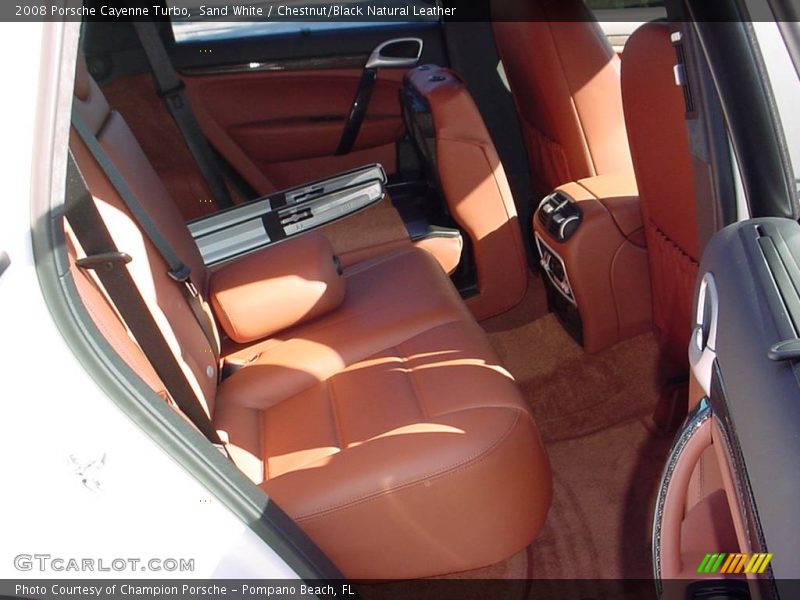 Sand White / Chestnut/Black Natural Leather 2008 Porsche Cayenne Turbo