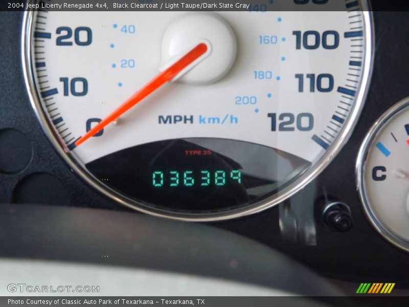 Black Clearcoat / Light Taupe/Dark Slate Gray 2004 Jeep Liberty Renegade 4x4