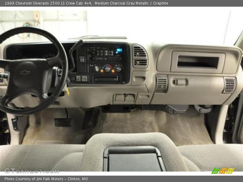 Medium Charcoal Gray Metallic / Graphite 1999 Chevrolet Silverado 2500 LS Crew Cab 4x4