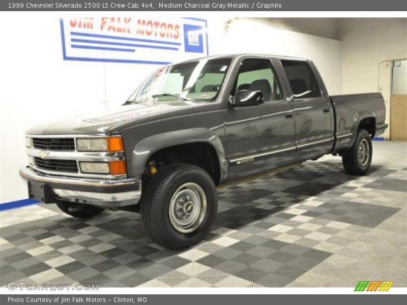 Medium Charcoal Gray Metallic / Graphite 1999 Chevrolet Silverado 2500 LS Crew Cab 4x4