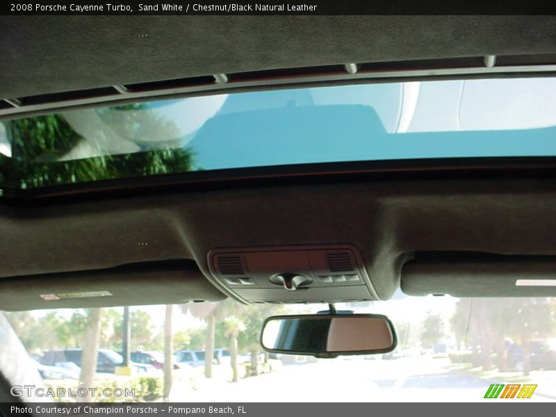 Sand White / Chestnut/Black Natural Leather 2008 Porsche Cayenne Turbo