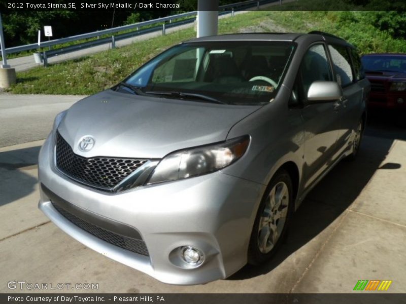 Silver Sky Metallic / Dark Charcoal 2012 Toyota Sienna SE