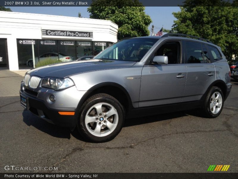 Silver Grey Metallic / Black 2007 BMW X3 3.0si