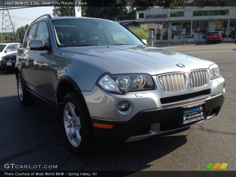 Silver Grey Metallic / Black 2007 BMW X3 3.0si