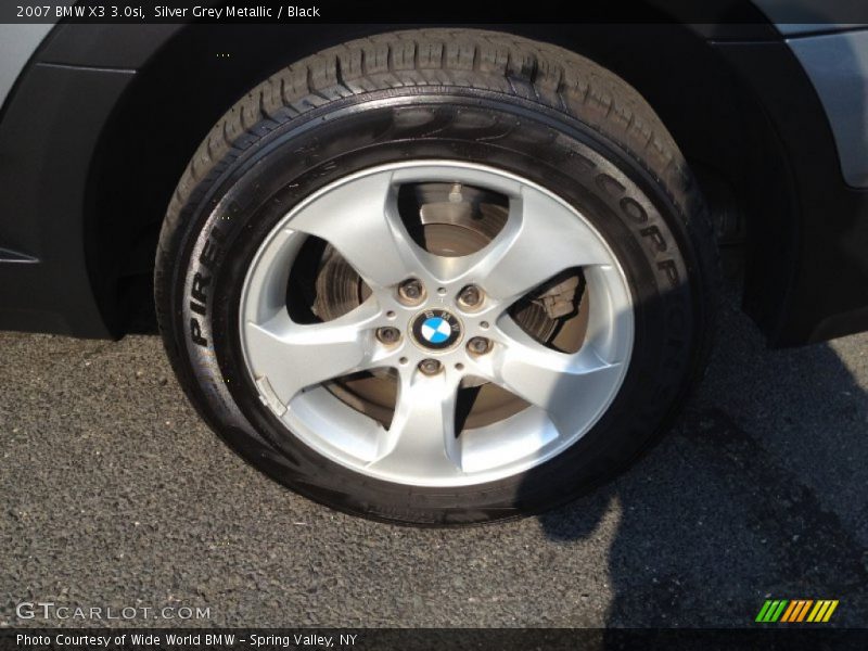 Silver Grey Metallic / Black 2007 BMW X3 3.0si