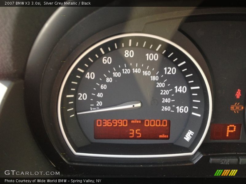 Silver Grey Metallic / Black 2007 BMW X3 3.0si