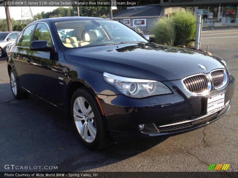 Monaco Blue Metallic / Cream Beige 2010 BMW 5 Series 528i xDrive Sedan