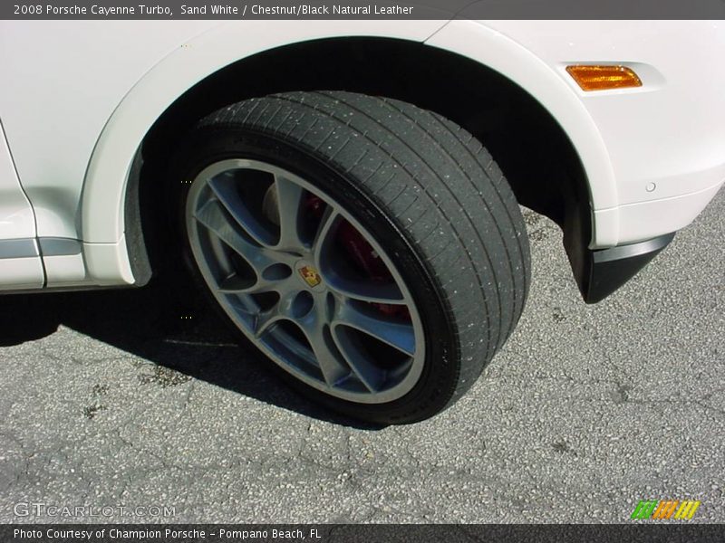 Sand White / Chestnut/Black Natural Leather 2008 Porsche Cayenne Turbo