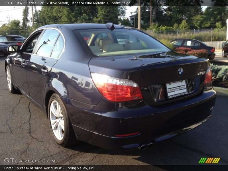 Monaco Blue Metallic / Cream Beige 2010 BMW 5 Series 528i xDrive Sedan