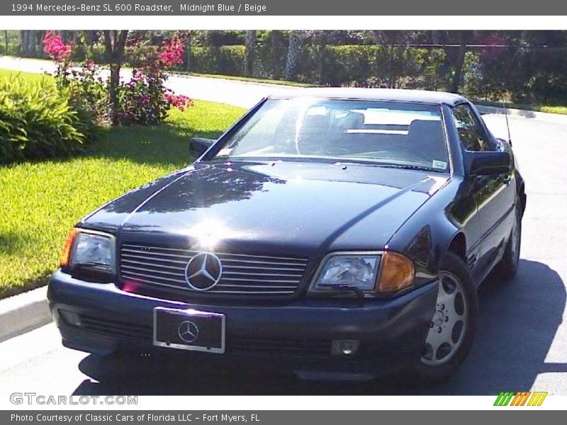 Midnight Blue / Beige 1994 Mercedes-Benz SL 600 Roadster