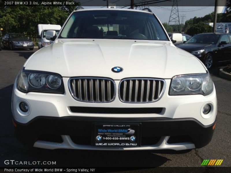 Alpine White / Black 2007 BMW X3 3.0si