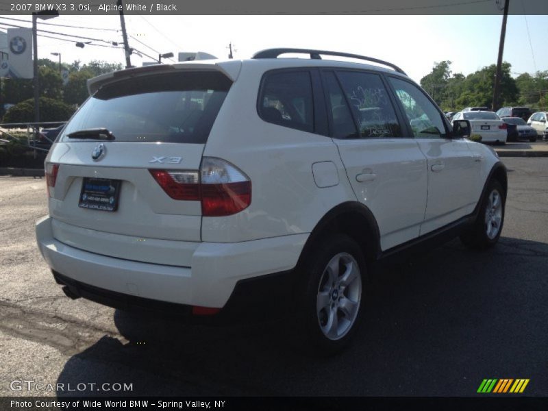 Alpine White / Black 2007 BMW X3 3.0si