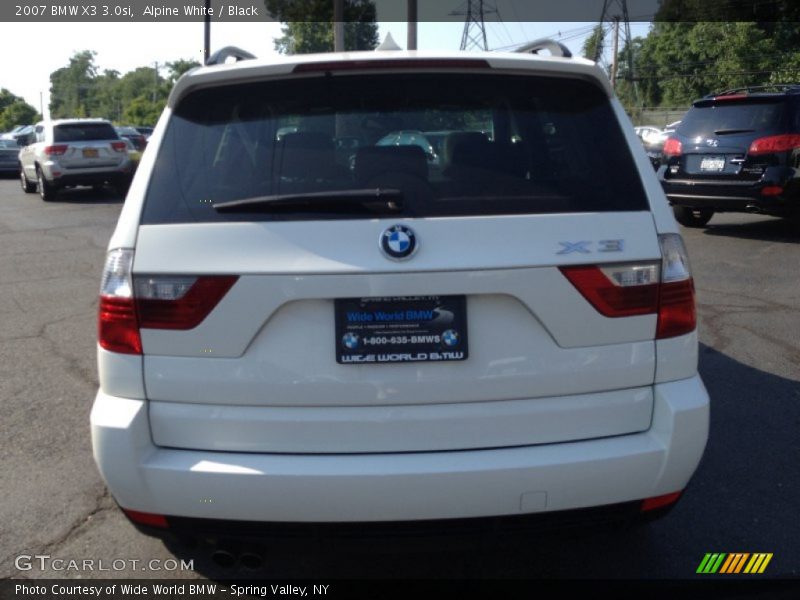 Alpine White / Black 2007 BMW X3 3.0si