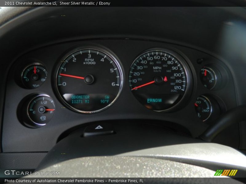 Sheer Silver Metallic / Ebony 2011 Chevrolet Avalanche LS