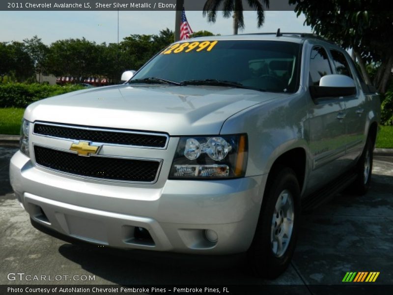 Sheer Silver Metallic / Ebony 2011 Chevrolet Avalanche LS