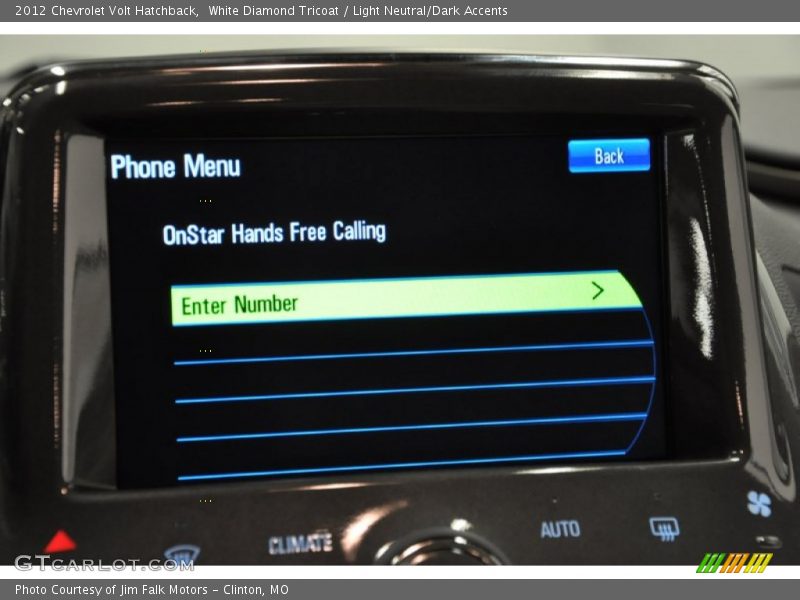 White Diamond Tricoat / Light Neutral/Dark Accents 2012 Chevrolet Volt Hatchback