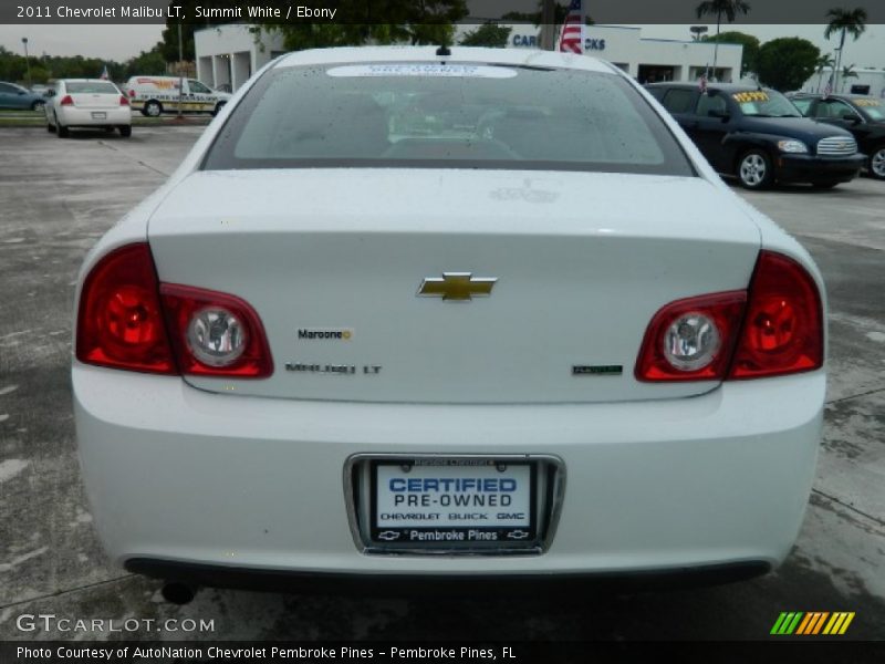 Summit White / Ebony 2011 Chevrolet Malibu LT