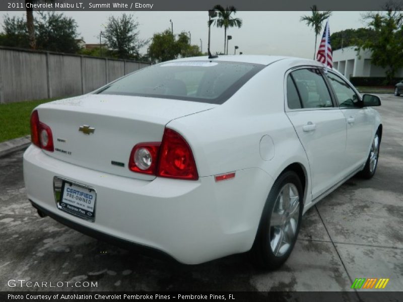 Summit White / Ebony 2011 Chevrolet Malibu LT