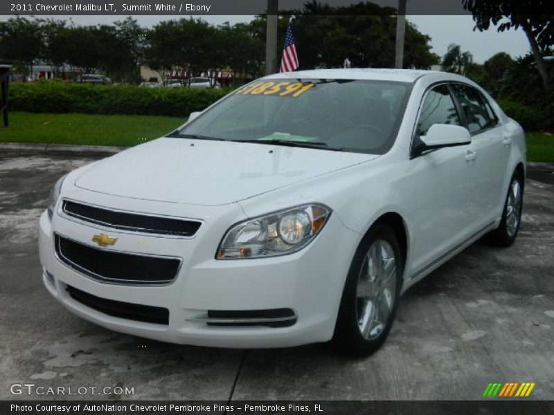 Summit White / Ebony 2011 Chevrolet Malibu LT