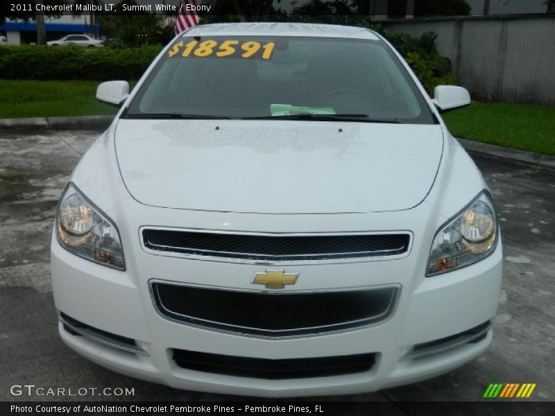 Summit White / Ebony 2011 Chevrolet Malibu LT