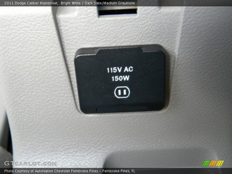 Bright White / Dark Slate/Medium Graystone 2011 Dodge Caliber Mainstreet