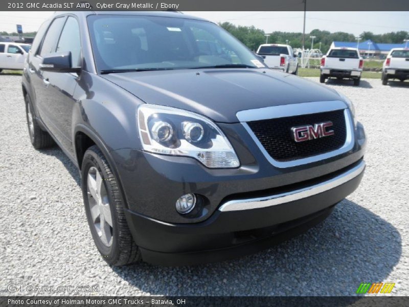Cyber Gray Metallic / Ebony 2012 GMC Acadia SLT AWD
