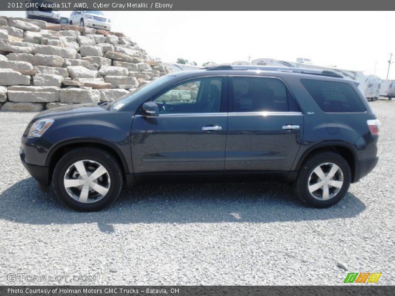 Cyber Gray Metallic / Ebony 2012 GMC Acadia SLT AWD