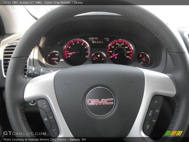 Cyber Gray Metallic / Ebony 2012 GMC Acadia SLT AWD
