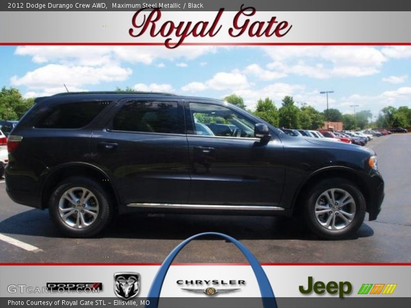 Maximum Steel Metallic / Black 2012 Dodge Durango Crew AWD