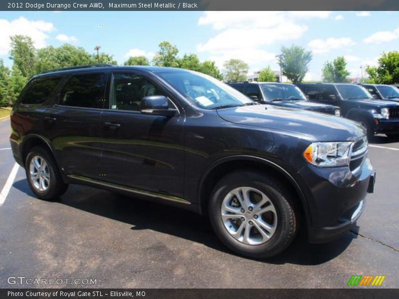 Maximum Steel Metallic / Black 2012 Dodge Durango Crew AWD