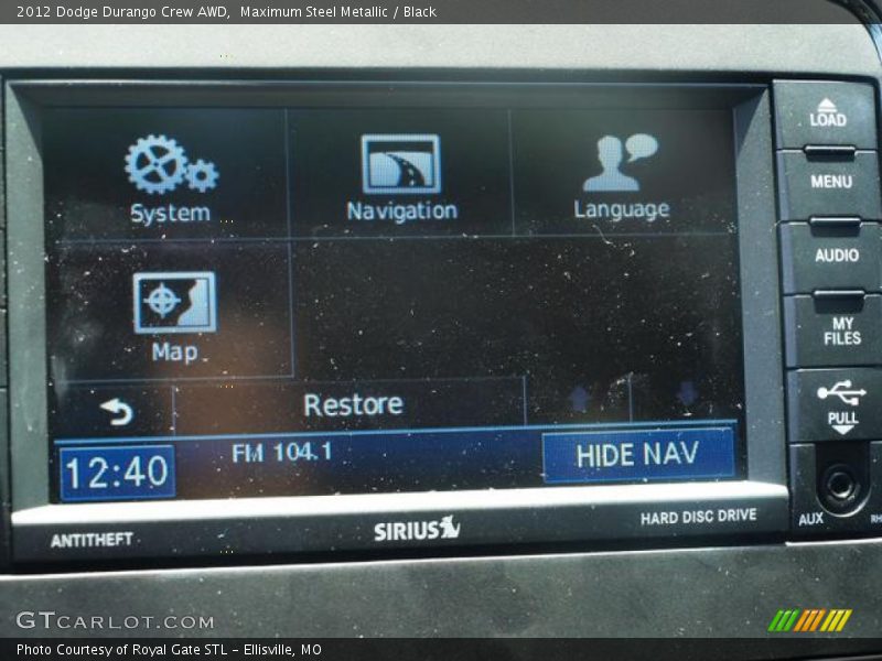 Maximum Steel Metallic / Black 2012 Dodge Durango Crew AWD