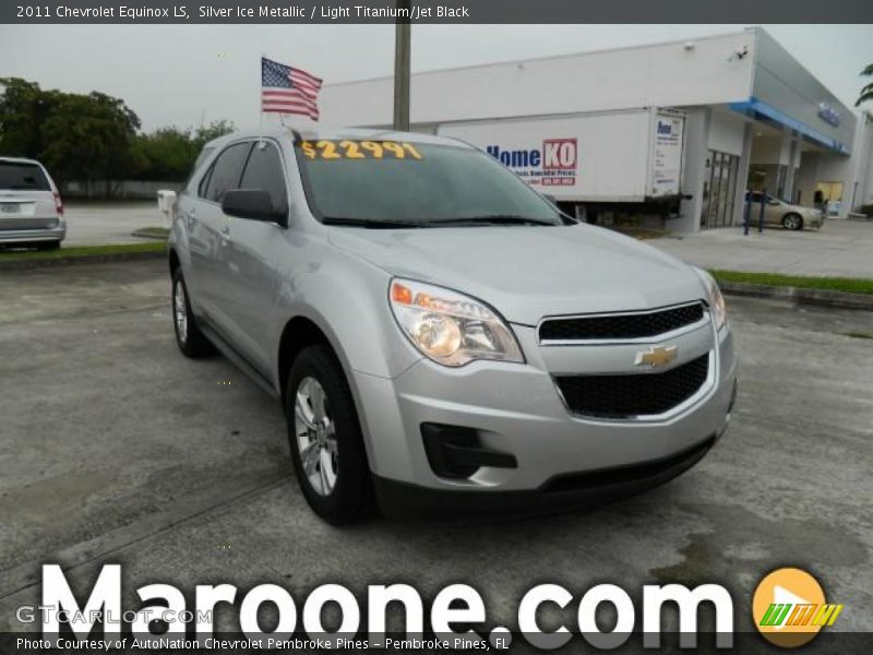 Silver Ice Metallic / Light Titanium/Jet Black 2011 Chevrolet Equinox LS