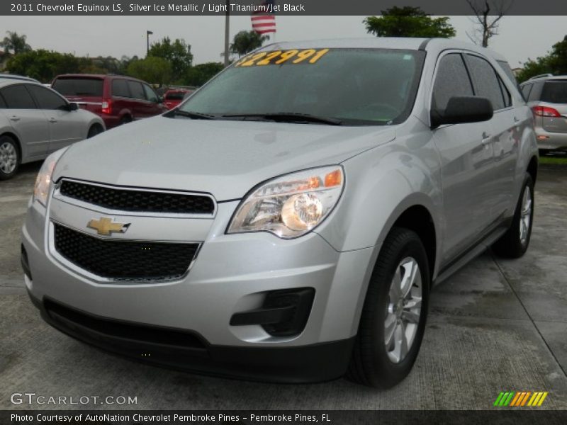 Silver Ice Metallic / Light Titanium/Jet Black 2011 Chevrolet Equinox LS