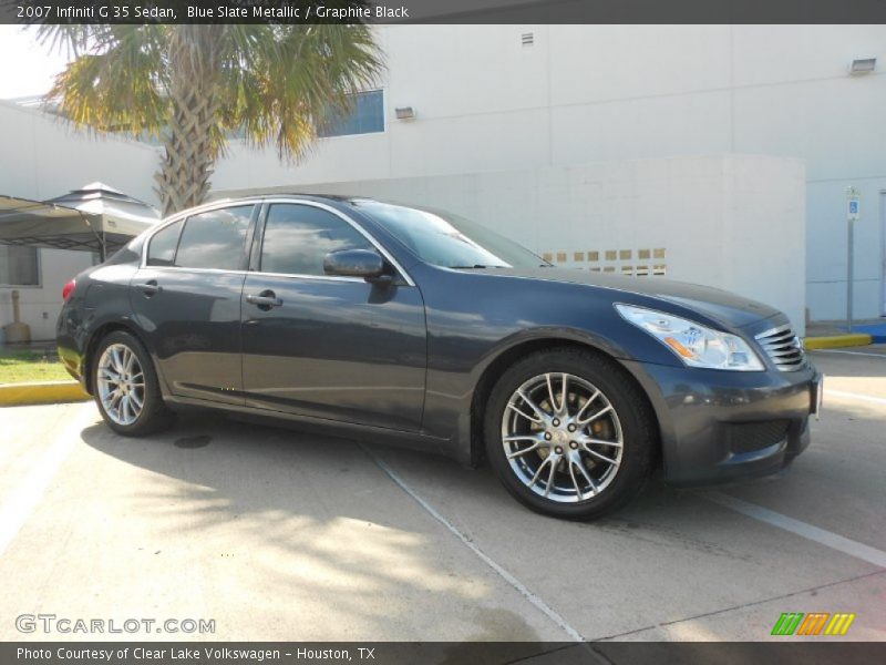 Blue Slate Metallic / Graphite Black 2007 Infiniti G 35 Sedan