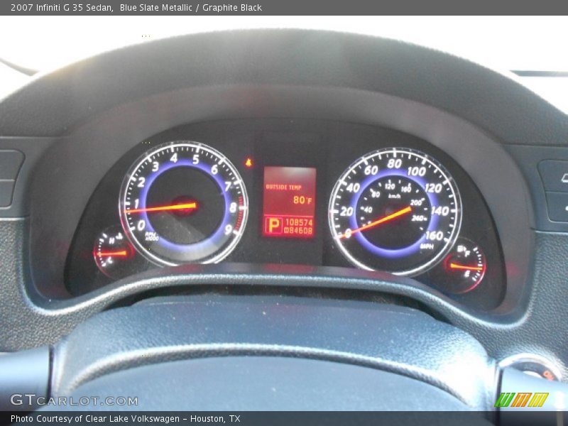 Blue Slate Metallic / Graphite Black 2007 Infiniti G 35 Sedan