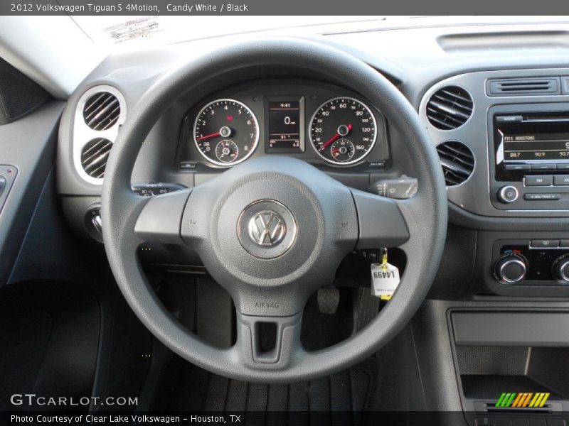 Candy White / Black 2012 Volkswagen Tiguan S 4Motion
