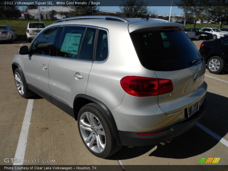 White Gold Metallic / Beige 2012 Volkswagen Tiguan SEL