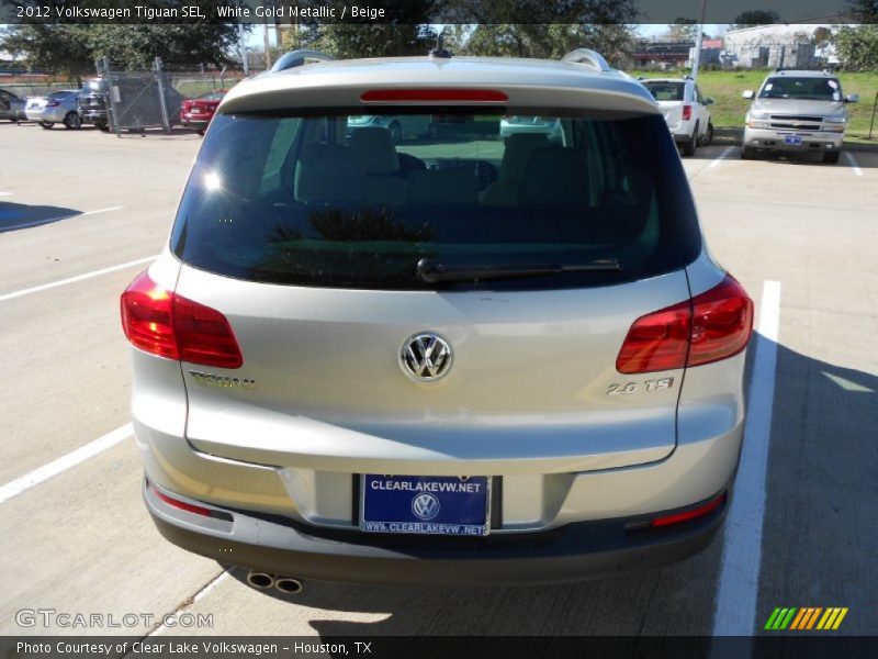 White Gold Metallic / Beige 2012 Volkswagen Tiguan SEL