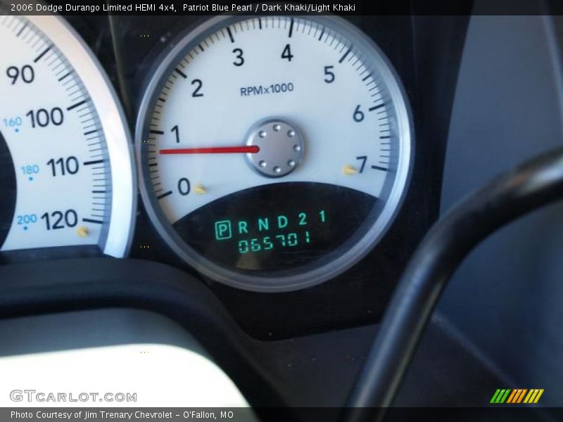 Patriot Blue Pearl / Dark Khaki/Light Khaki 2006 Dodge Durango Limited HEMI 4x4