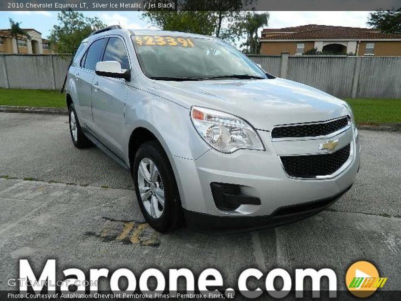 Silver Ice Metallic / Jet Black 2010 Chevrolet Equinox LT