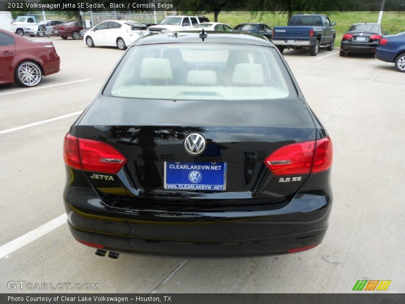 Black / Cornsilk Beige 2012 Volkswagen Jetta SE Sedan