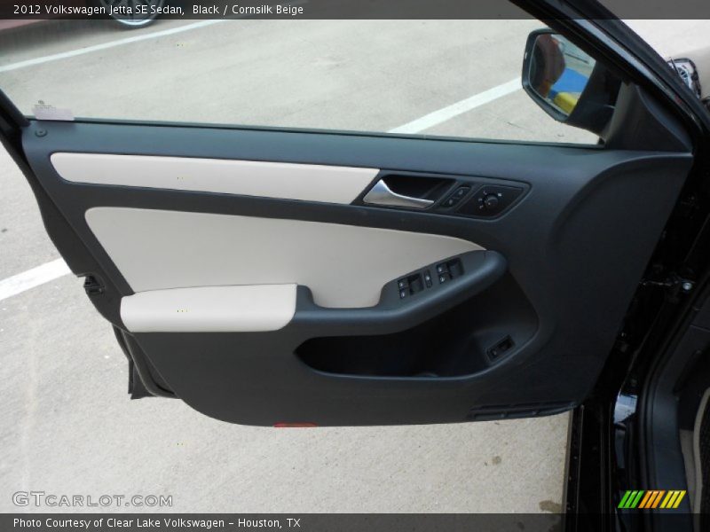 Black / Cornsilk Beige 2012 Volkswagen Jetta SE Sedan
