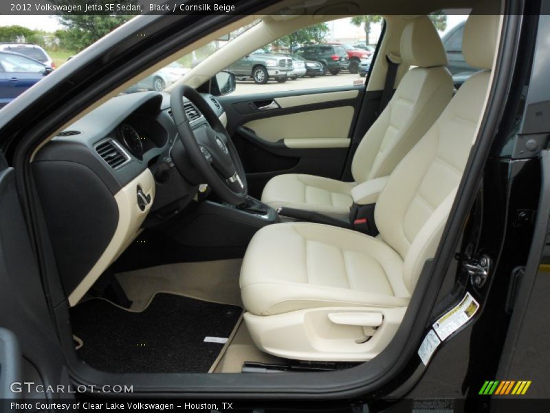 Black / Cornsilk Beige 2012 Volkswagen Jetta SE Sedan