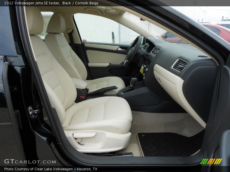 Black / Cornsilk Beige 2012 Volkswagen Jetta SE Sedan