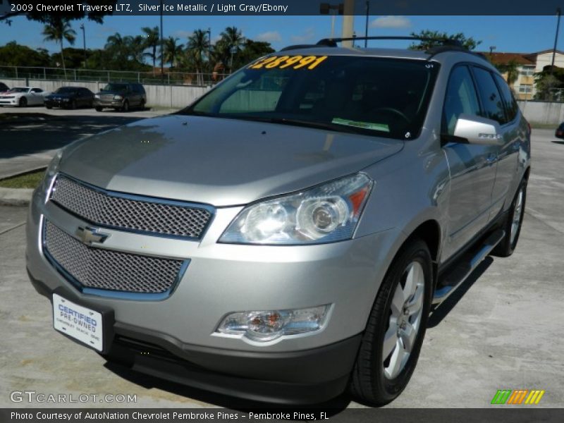 Silver Ice Metallic / Light Gray/Ebony 2009 Chevrolet Traverse LTZ